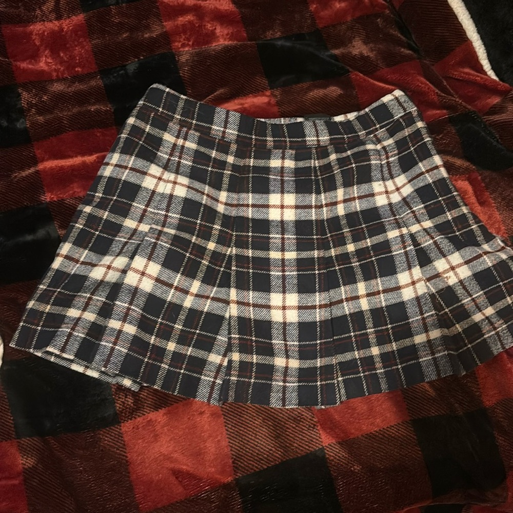 Plaid pleated skirt